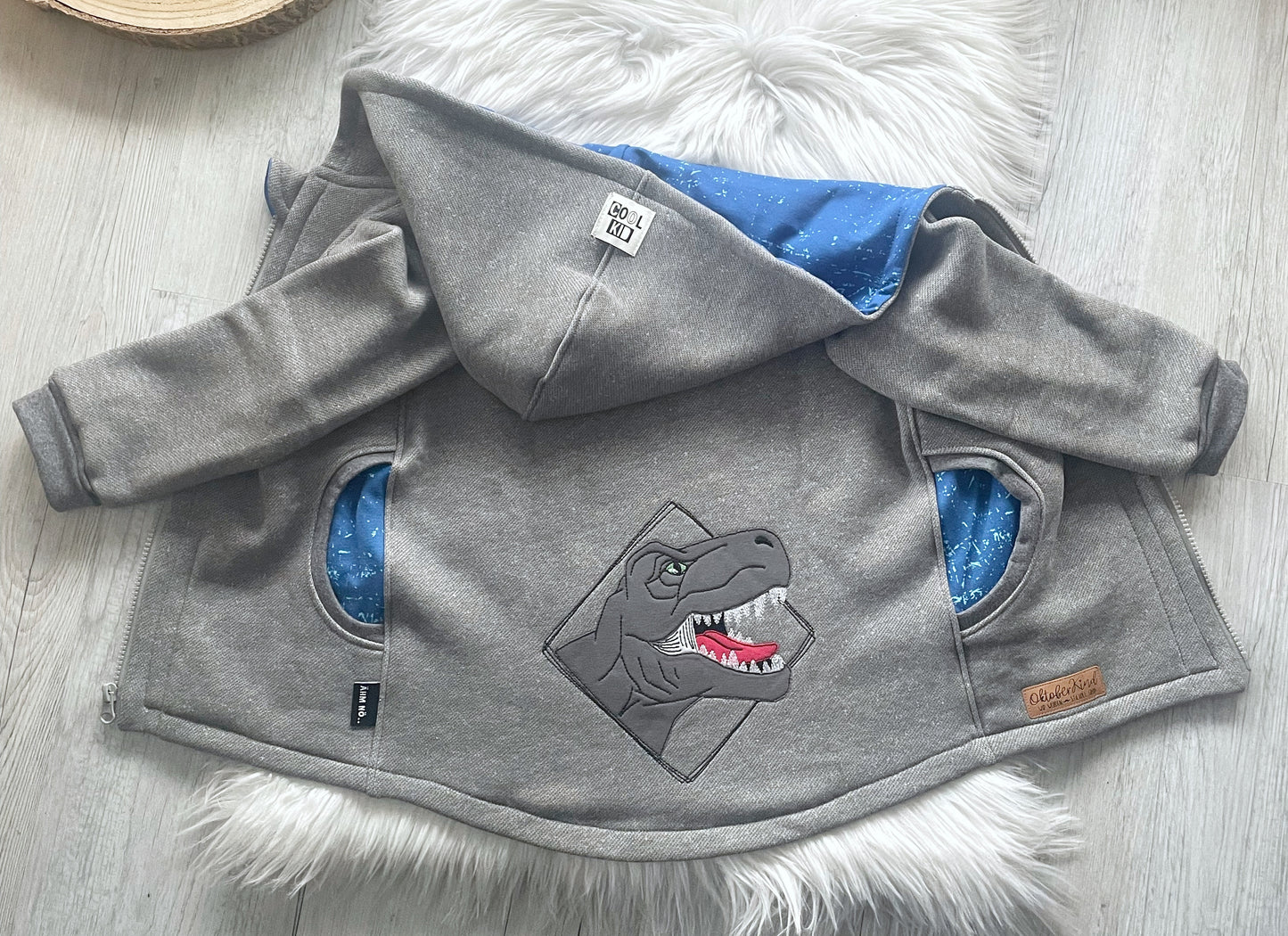 Gr. 110 Set Lammfleece Jacke & Longsleeve