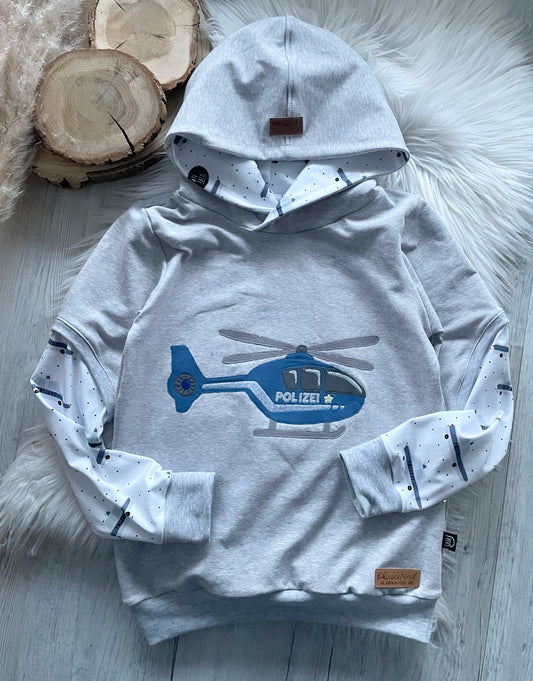 Gr. 140 • Hoodie „Polizei Hubschrauber“